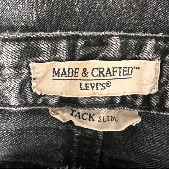 Levi's Men's Made & Crafted Tack Slim Charcoal Straight Jeans - Picture 6 of 7